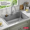 33&rdquo; Drop-In Undermount Stainless Steel Single Bowl Kitchen Sink with Accessories